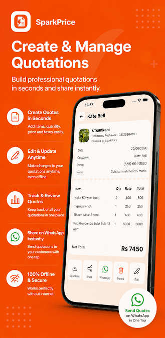 SparkPrice customer and product catalogue features